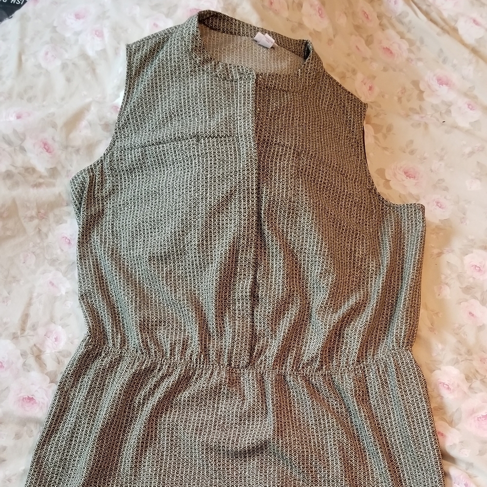 Cute Merona Green Print Dress